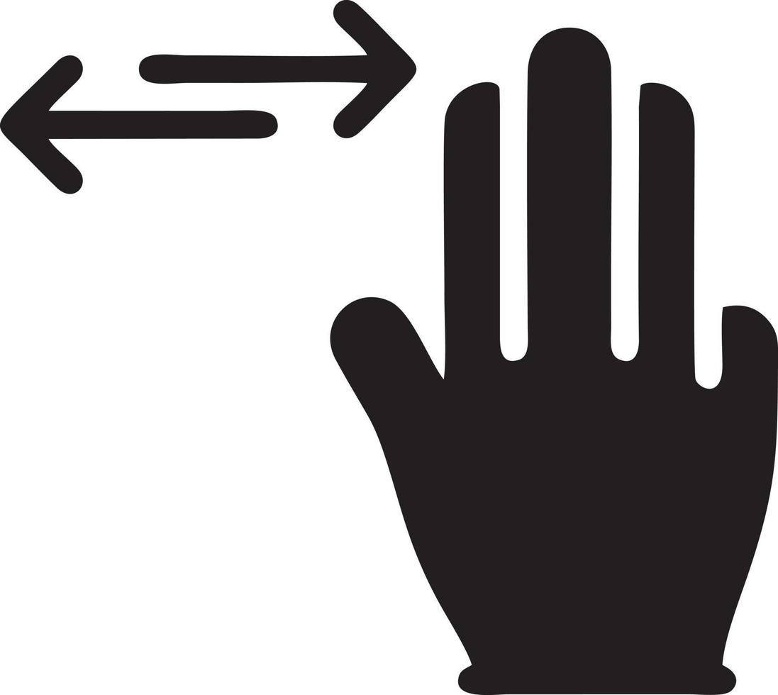 Hand icon symbol vector image. Illustration of the isolated finger hand touch human design. EPS 10