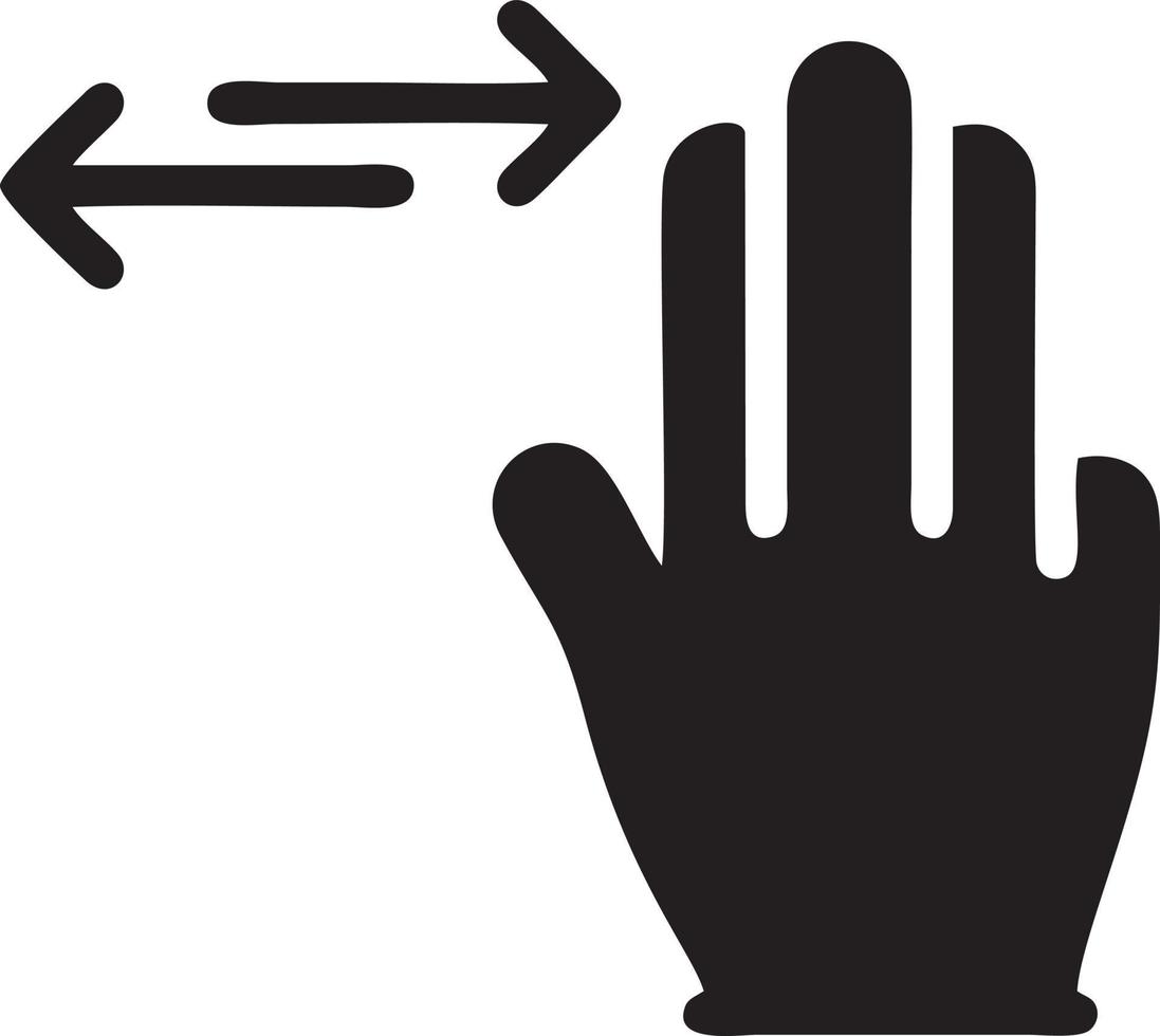 Hand icon symbol vector image. Illustration of the isolated finger hand touch human design. EPS 10