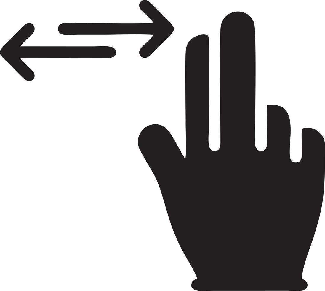 Hand icon symbol vector image. Illustration of the isolated finger hand touch human design. EPS 10