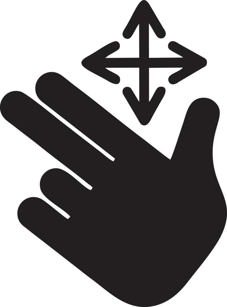 Hand icon symbol vector image. Illustration of the isolated finger hand touch human design. EPS 10