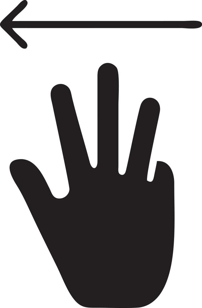 Hand icon symbol vector image. Illustration of the isolated finger hand touch human design. EPS 10