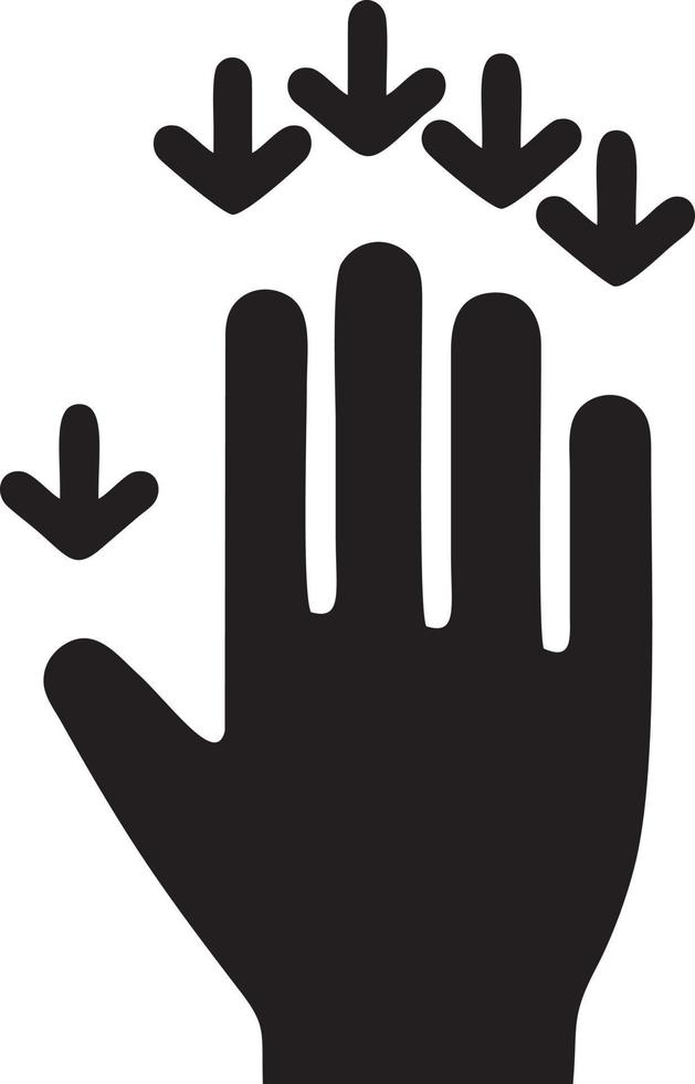 Hand icon symbol vector image. Illustration of the isolated finger hand touch human design. EPS 10