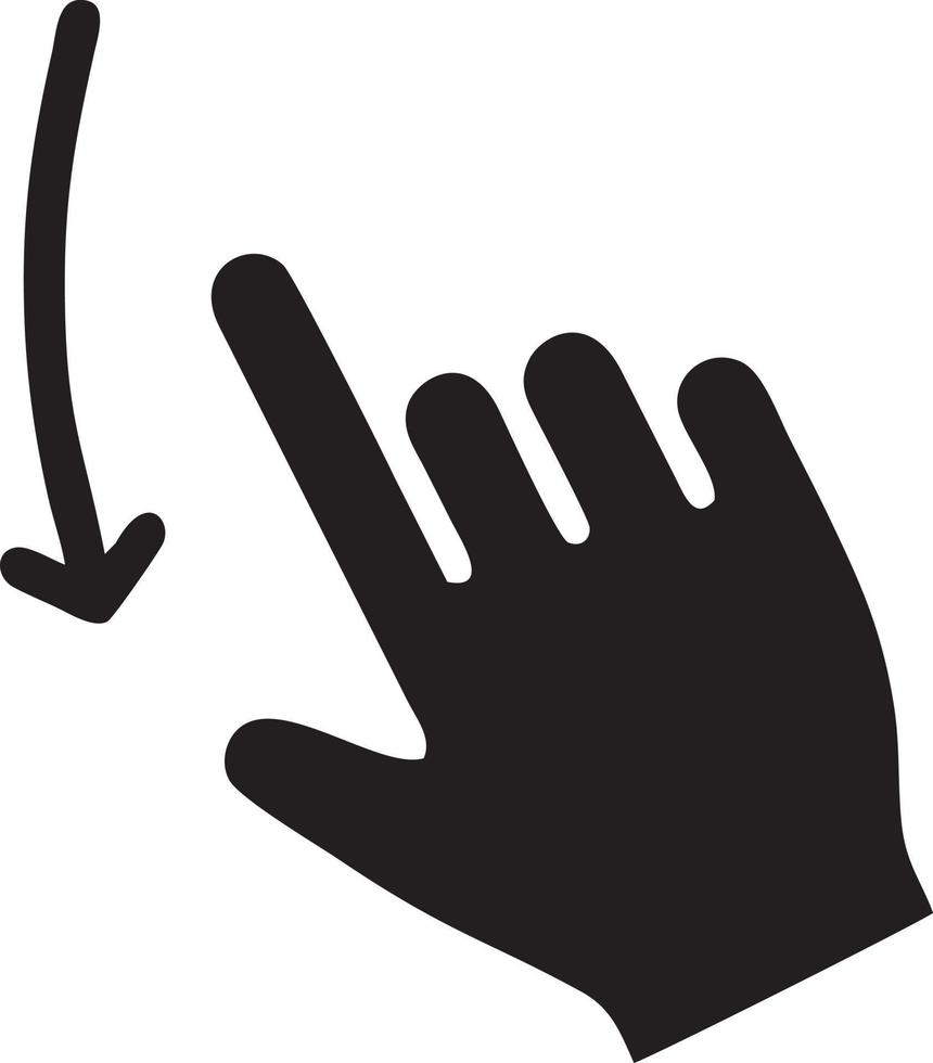 Hand icon symbol vector image. Illustration of the isolated finger hand touch human design. EPS 10