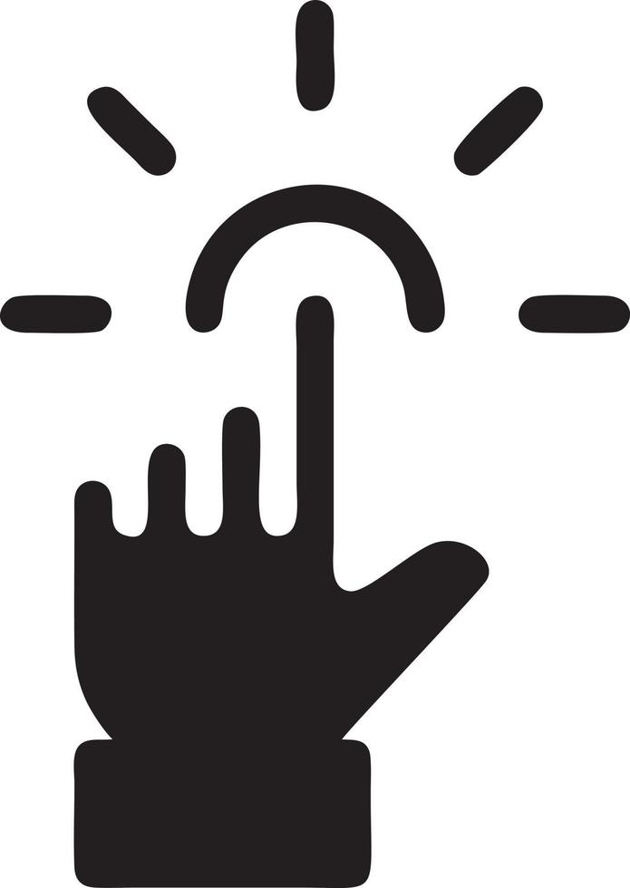 Hand icon symbol vector image. Illustration of the isolated finger hand touch human design. EPS 10