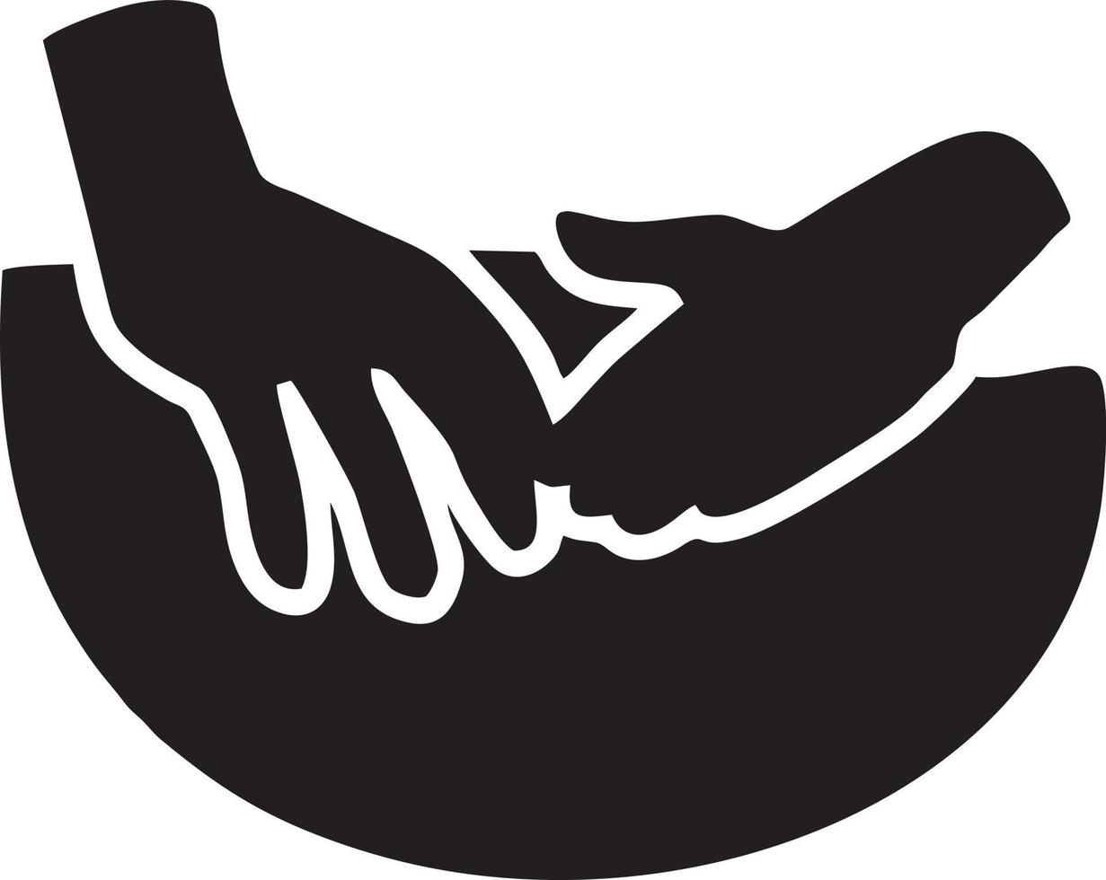 Hand icon symbol vector image. Illustration of the isolated finger hand touch human design. EPS 10