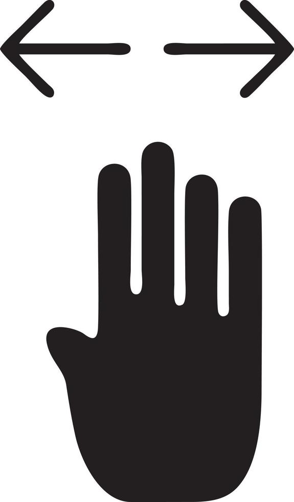 Hand icon symbol vector image. Illustration of the isolated finger hand touch human design. EPS 10