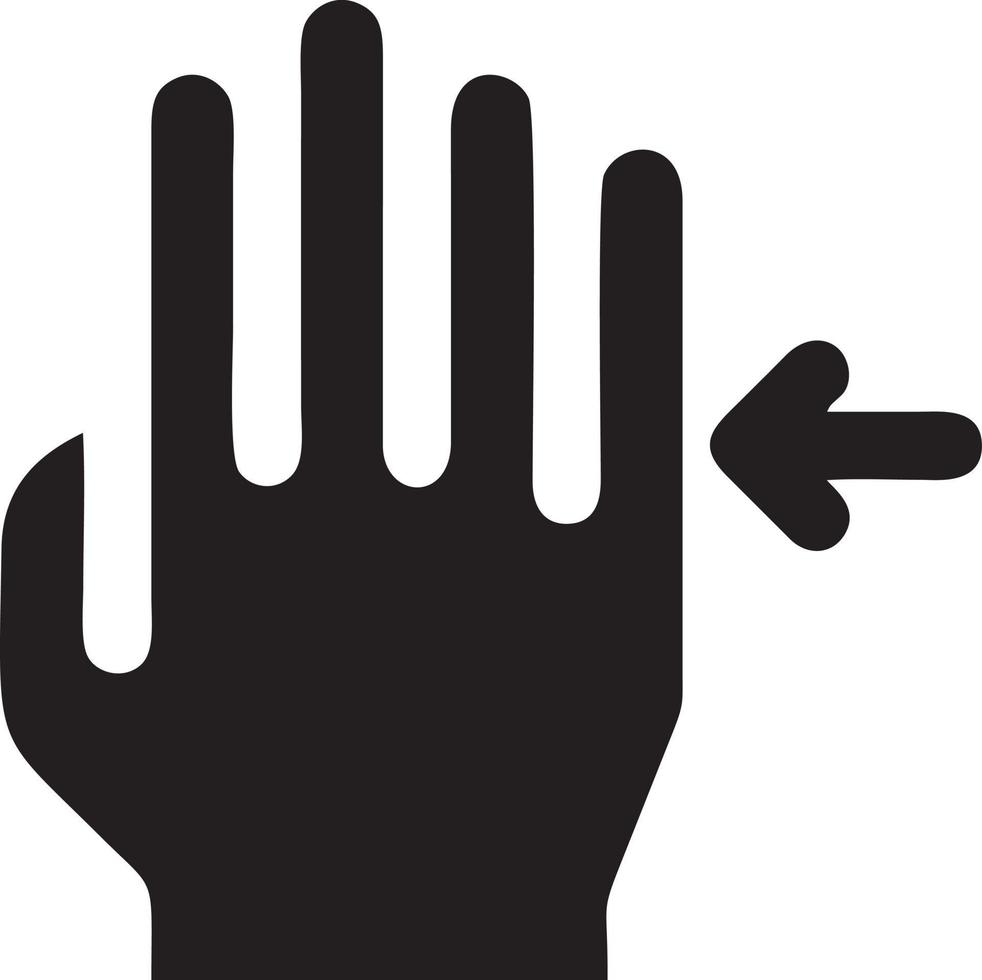 Hand icon symbol vector image. Illustration of the isolated finger hand touch human design. EPS 10