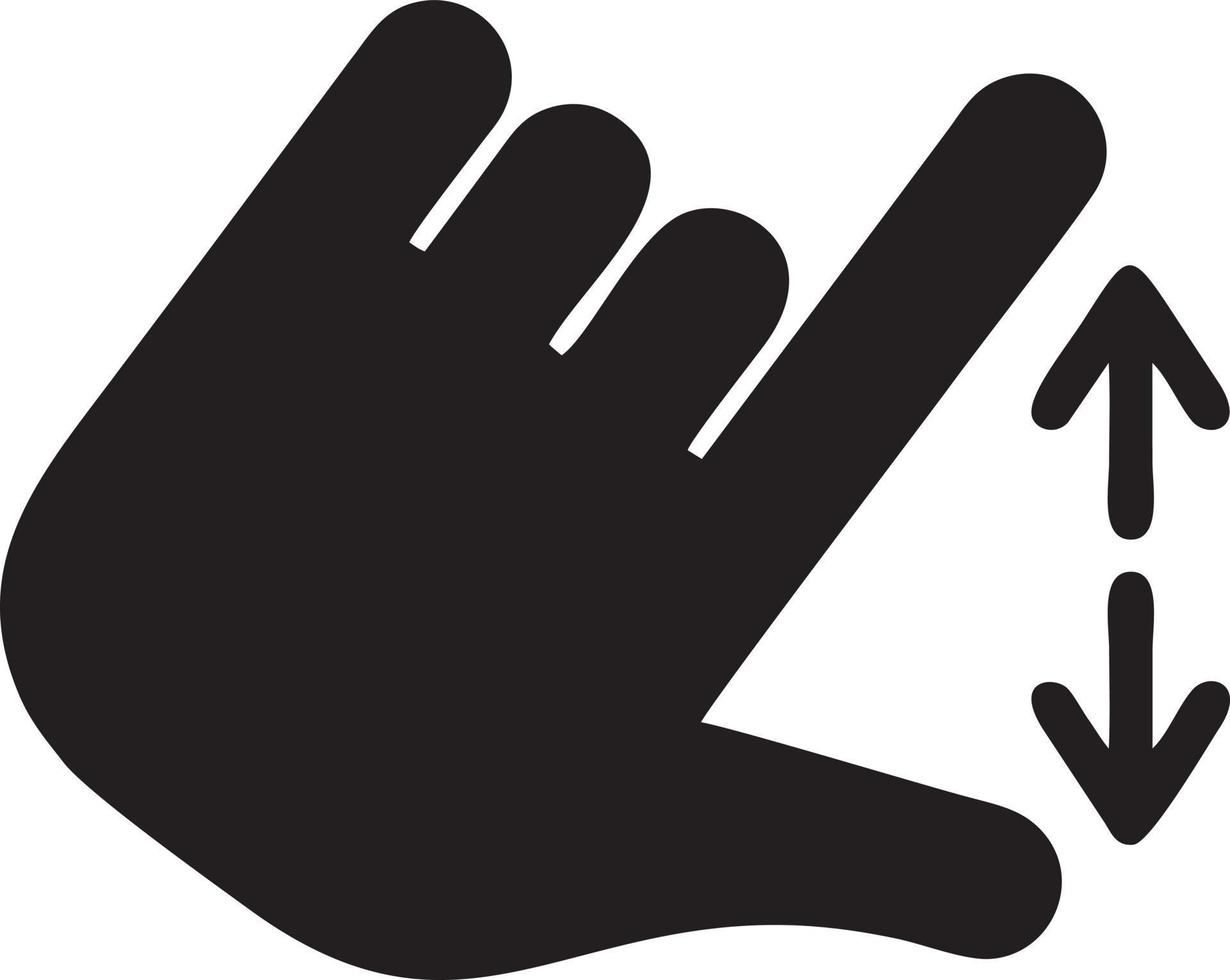 Hand icon symbol vector image. Illustration of the isolated finger hand touch human design. EPS 10