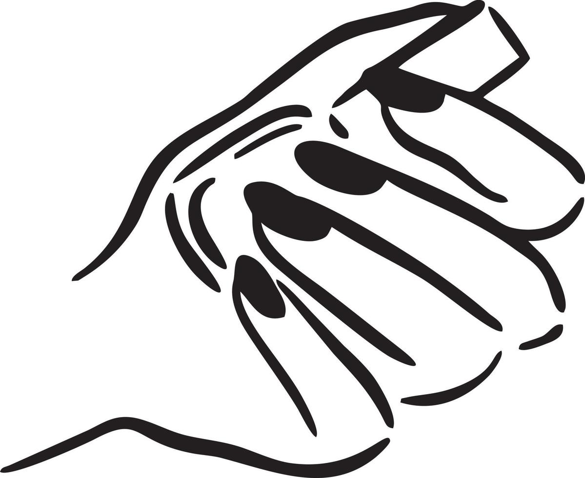 Hand icon symbol vector image. Illustration of the isolated finger hand touch human design. EPS 10