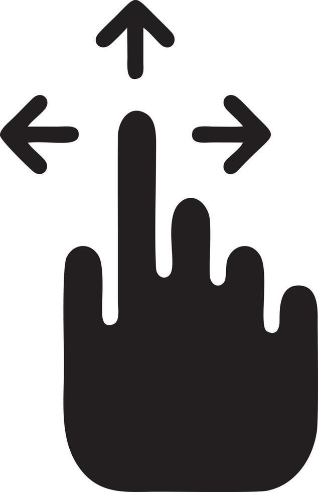 Hand icon symbol vector image. Illustration of the isolated finger hand touch human design. EPS 10