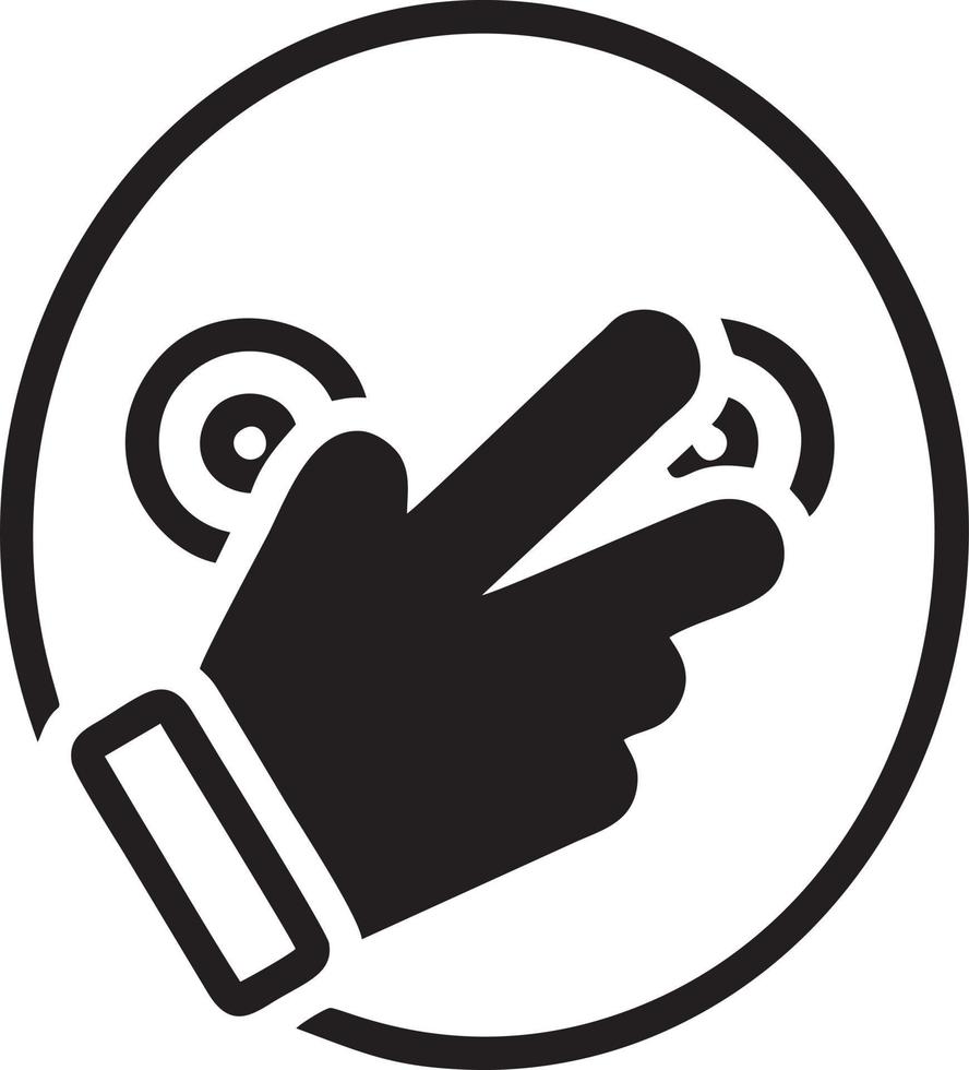 Hand icon symbol vector image. Illustration of the isolated finger hand touch human design. EPS 10