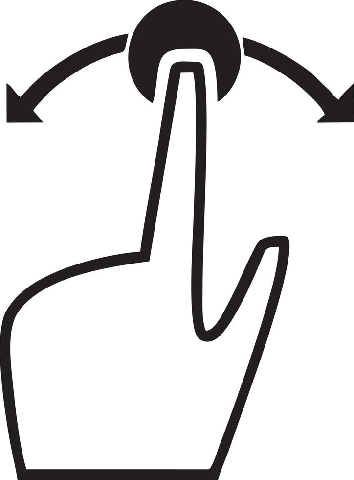 Hand icon symbol vector image. Illustration of the isolated finger hand touch human design. EPS 10