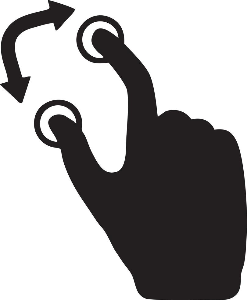 Hand icon symbol vector image. Illustration of the isolated finger hand touch human design. EPS 10