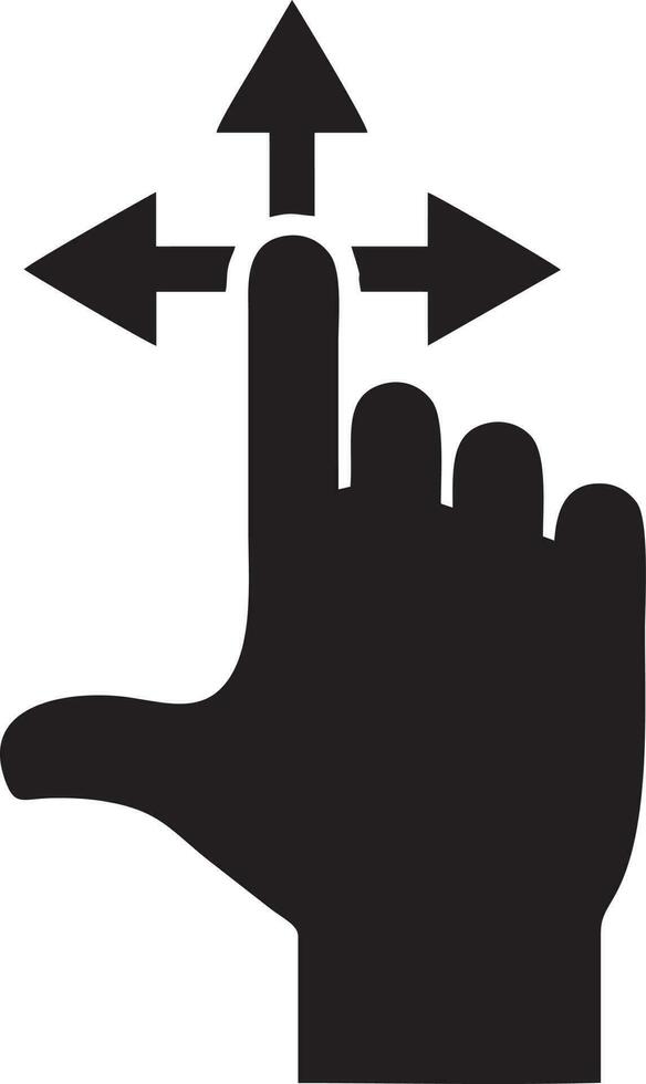 Hand icon symbol vector image. Illustration of the isolated finger hand touch human design. EPS 10