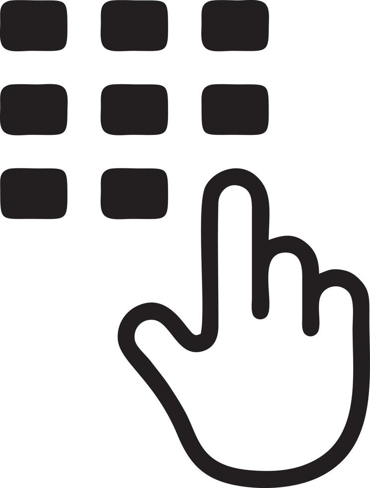 Hand icon symbol vector image. Illustration of the isolated finger hand touch human design. EPS 10