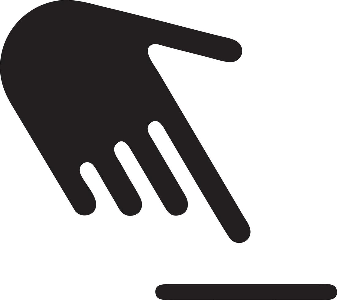 Hand icon symbol vector image. Illustration of the isolated finger hand touch human design. EPS 10