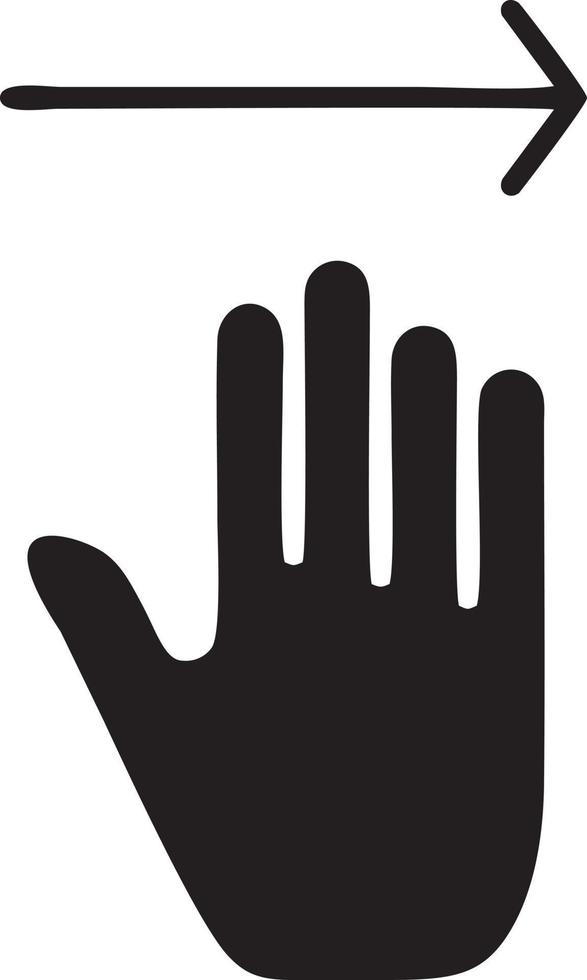 Hand icon symbol vector image. Illustration of the isolated finger hand touch human design. EPS 10