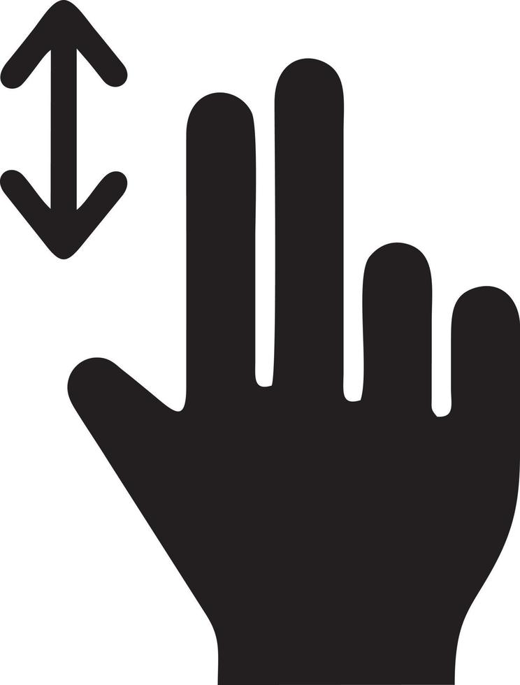 Hand icon symbol vector image. Illustration of the isolated finger hand touch human design. EPS 10