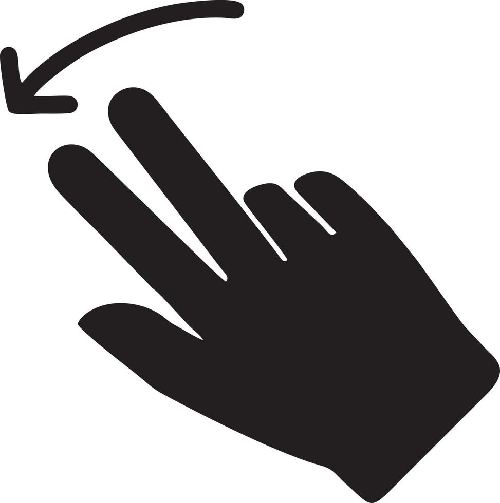 Hand icon symbol vector image. Illustration of the isolated finger hand touch human design. EPS 10