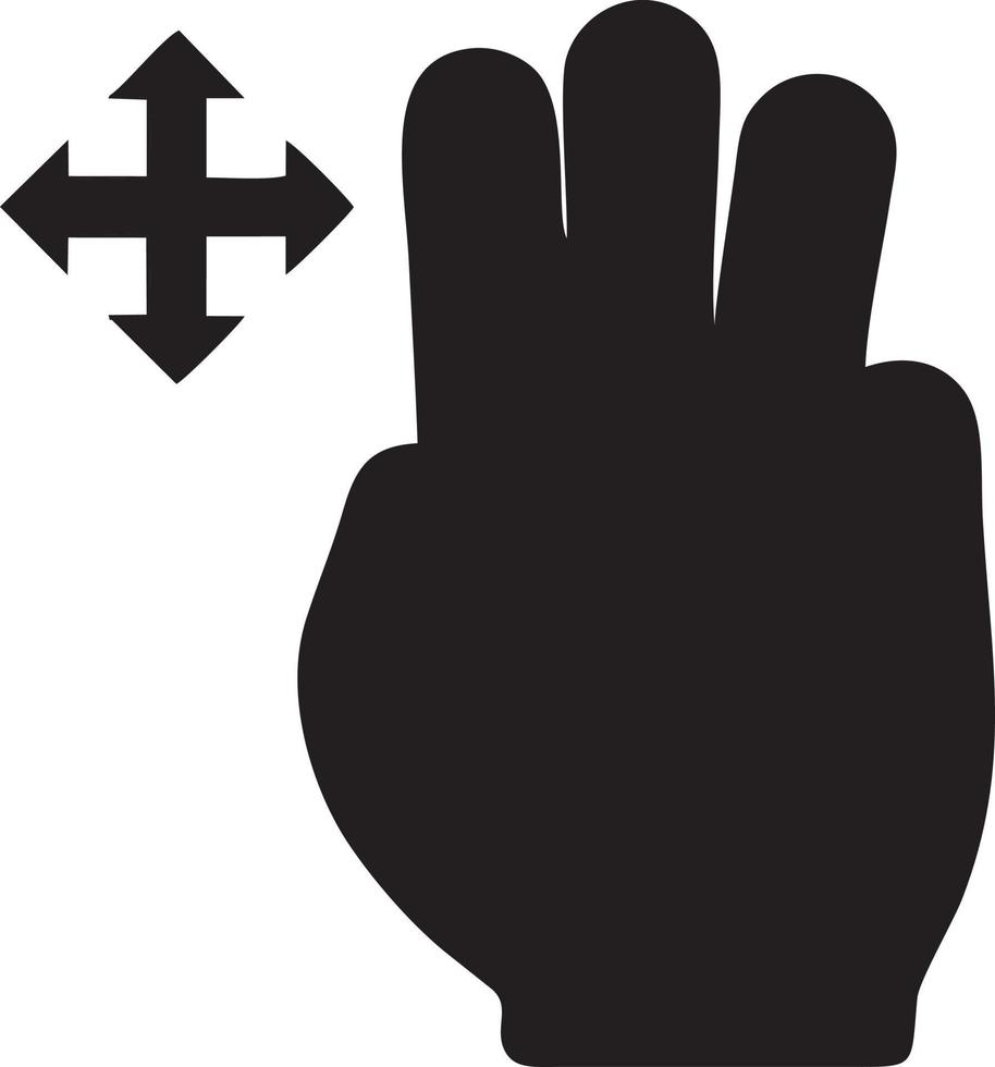 Hand icon symbol vector image. Illustration of the isolated finger hand touch human design. EPS 10