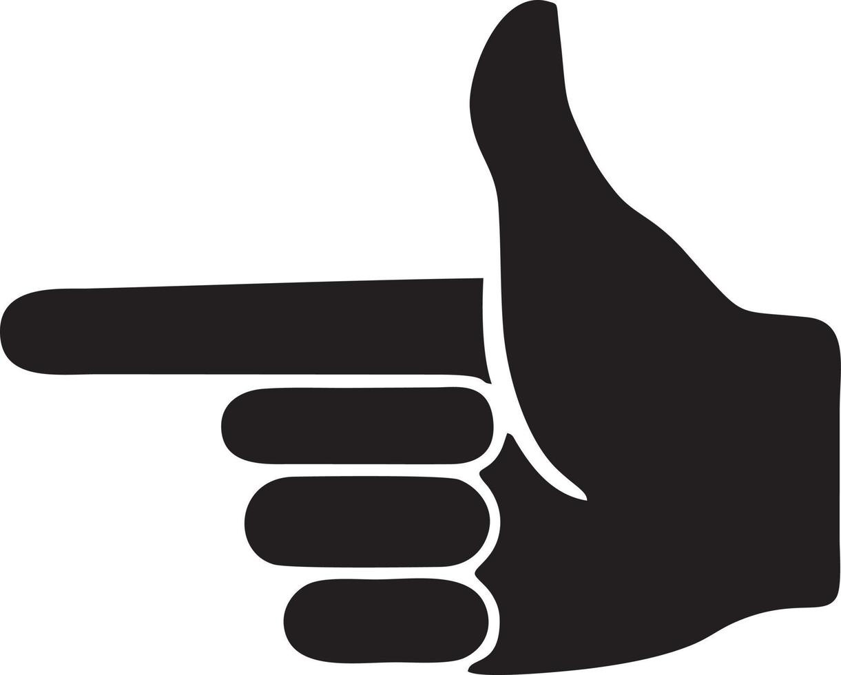 Hand icon symbol vector image. Illustration of the isolated finger hand touch human design. EPS 10
