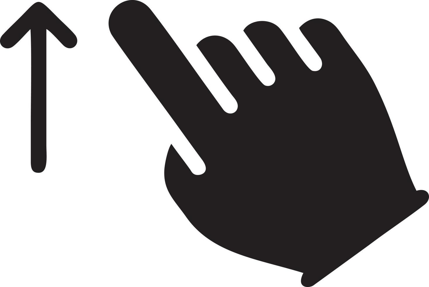 Hand icon symbol vector image. Illustration of the isolated finger hand touch human design. EPS 10
