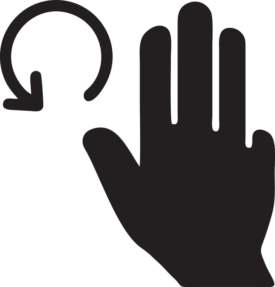 Hand icon symbol vector image. Illustration of the isolated finger hand touch human design. EPS 10