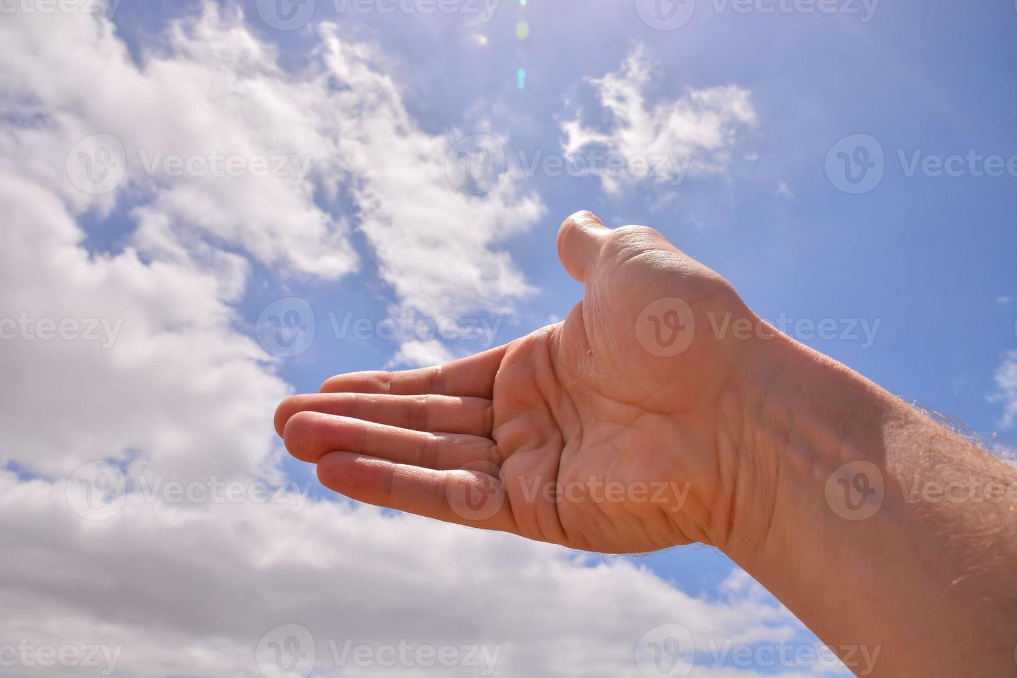 Detail of a human hand photo