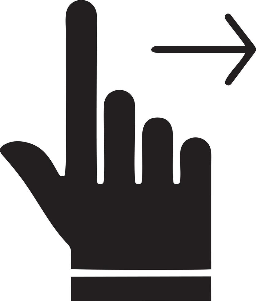 Hand icon symbol vector image. Illustration of the isolated finger hand touch human design. EPS 10