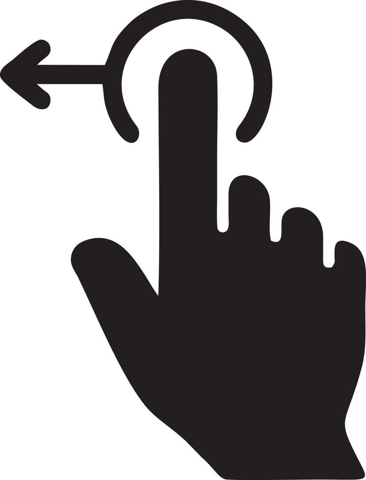Hand icon symbol vector image. Illustration of the isolated finger hand touch human design. EPS 10