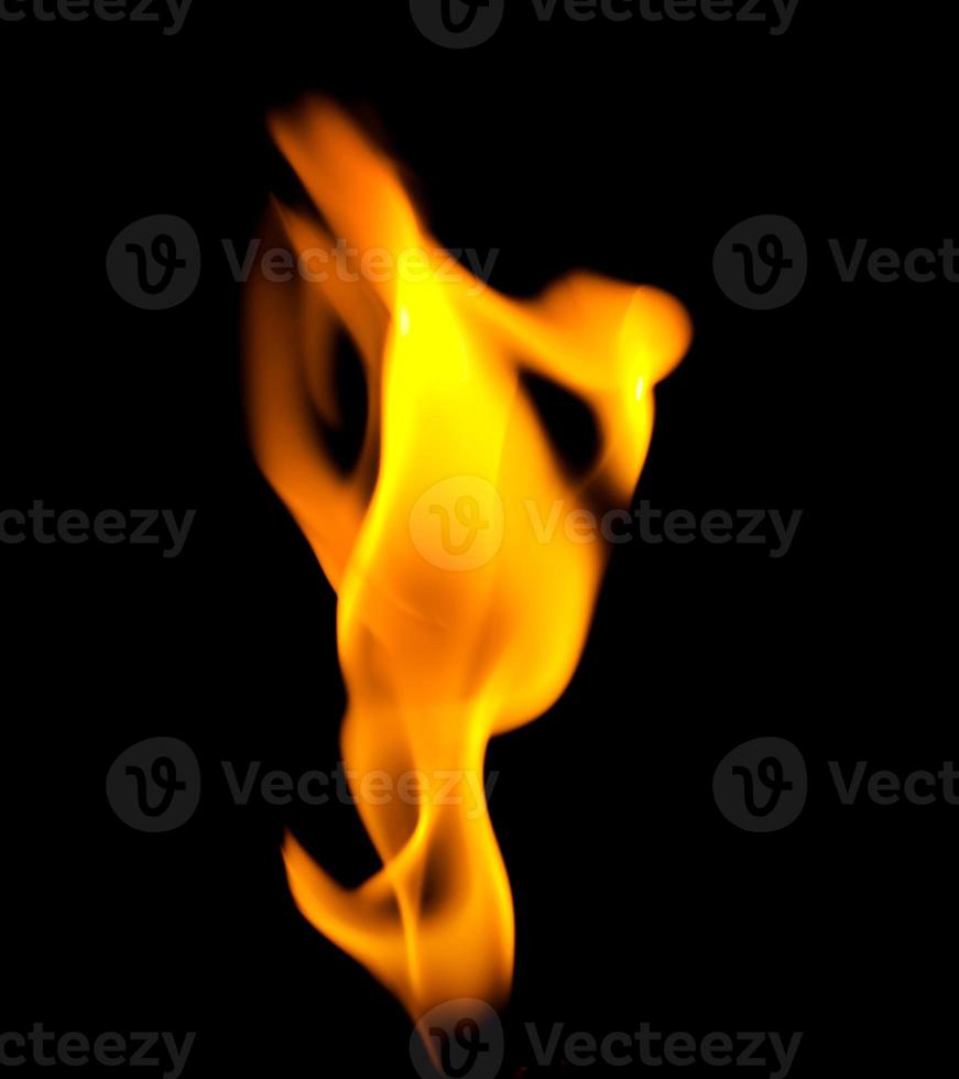 Fire flame isolate on black background. Burn flames, abstract texture. Art design for fire pattern, flame texture. photo