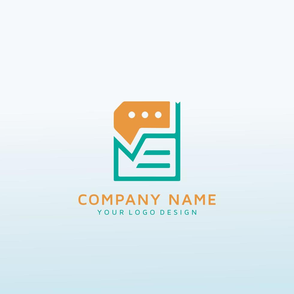 ejecutivo libro vector logo diseño