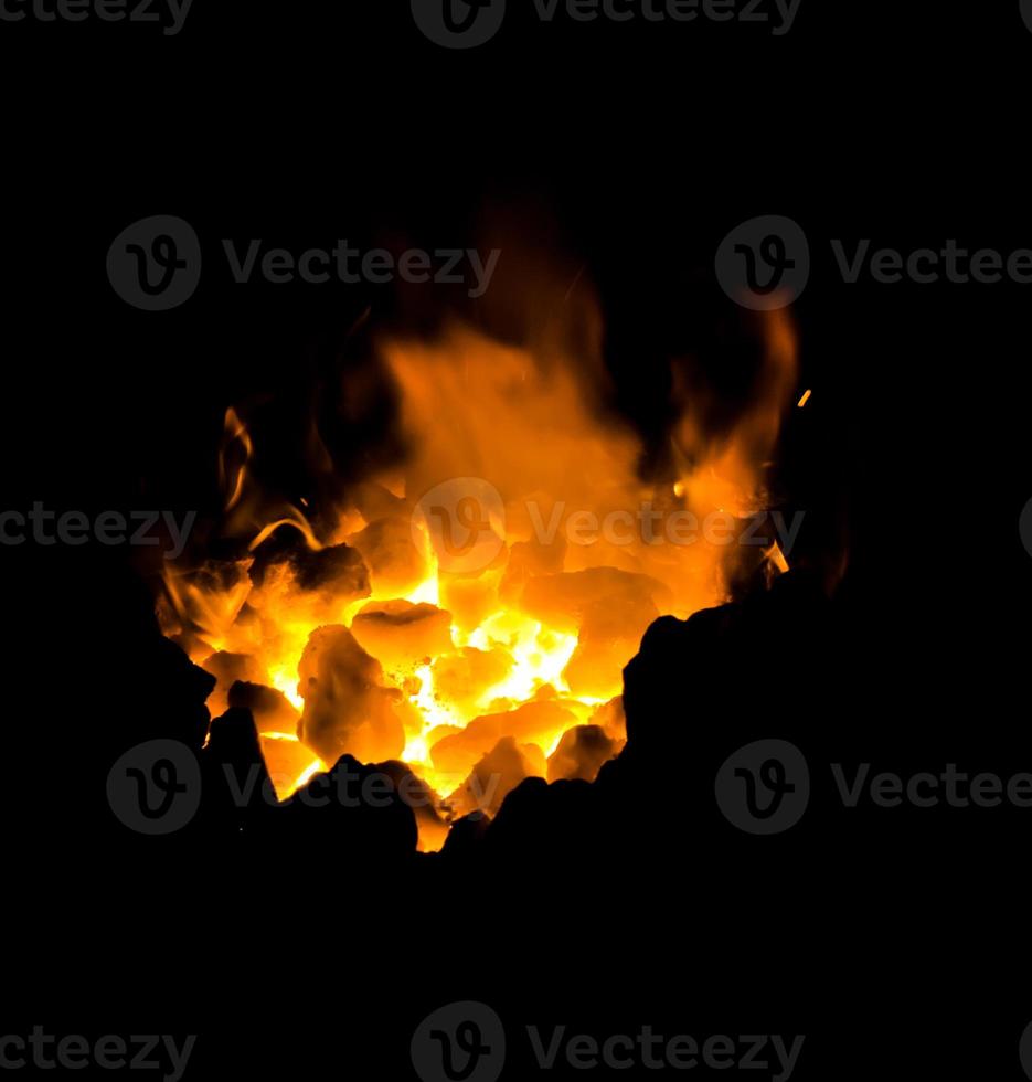 Fire flame isolate on black background. Burn flames, abstract texture. Art design for fire pattern, flame texture. photo