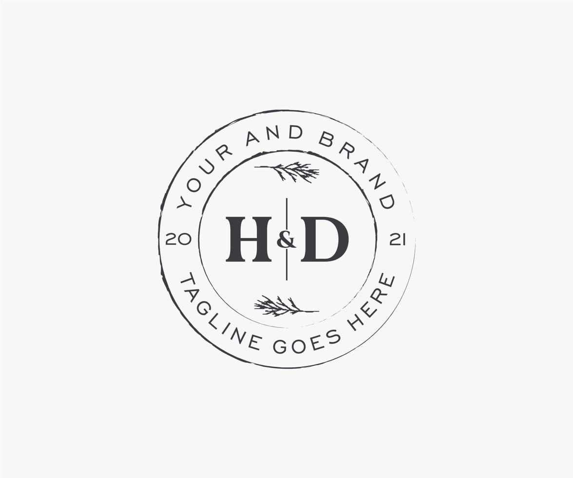 initial HD letters floral frames. Botanical feminine editable premade monoline unique decoration for greeting card, wedding invitation. vector