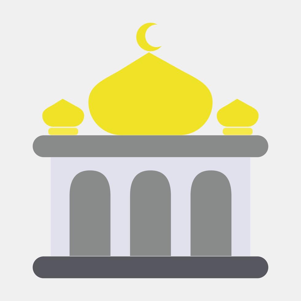 Icon mosque. Building elements. Icons in flat style. Good for prints, web, posters, logo, site plan, map, infographics, etc. vector