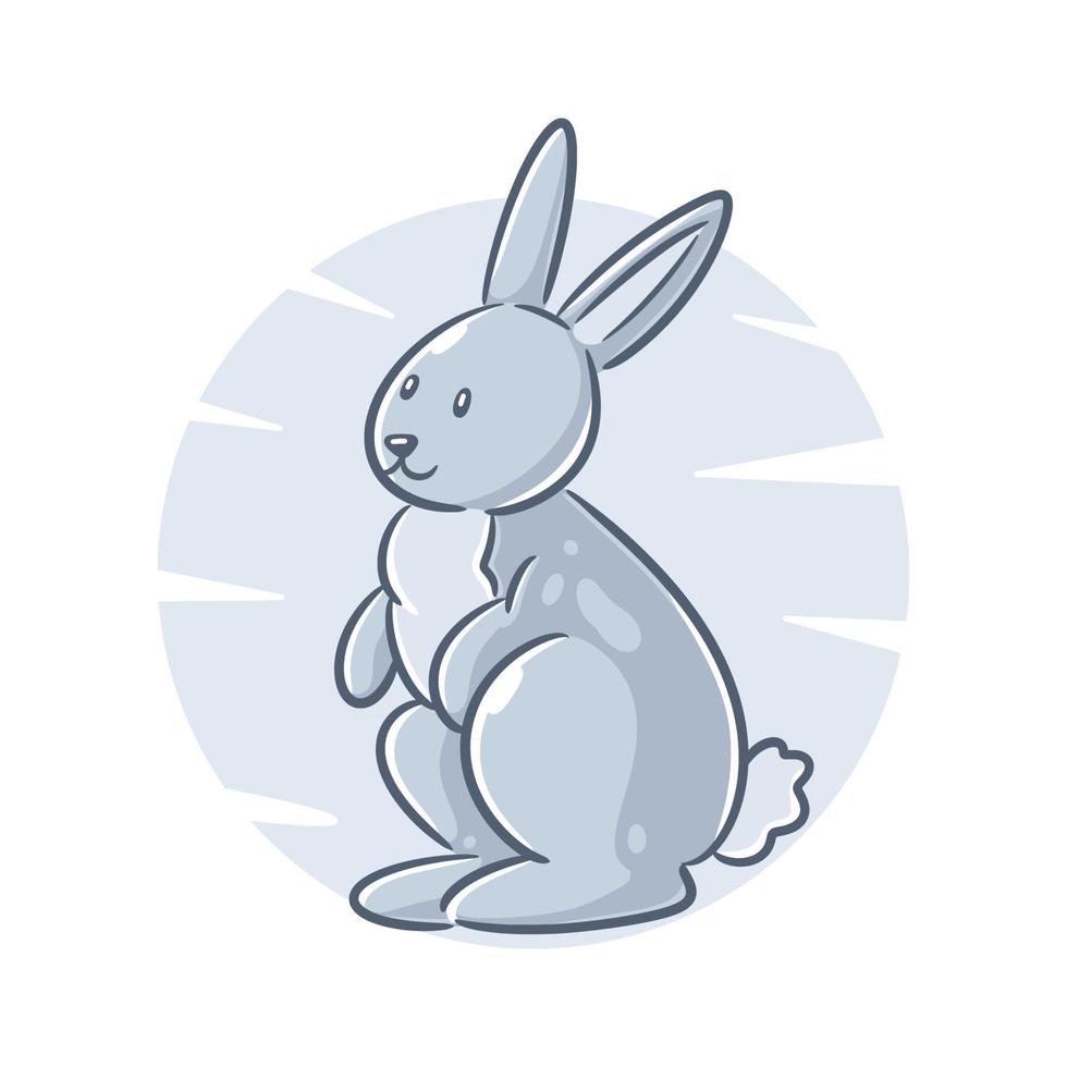 linda conejito animal dibujos animados diseño vector