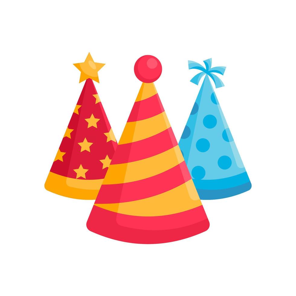 Birthday party hat icon illustration. Birthday icon element decoration vector