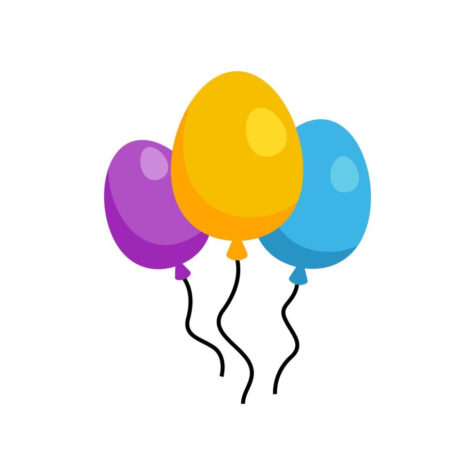 balloons icon illustration. Birthday icon element decoration vector