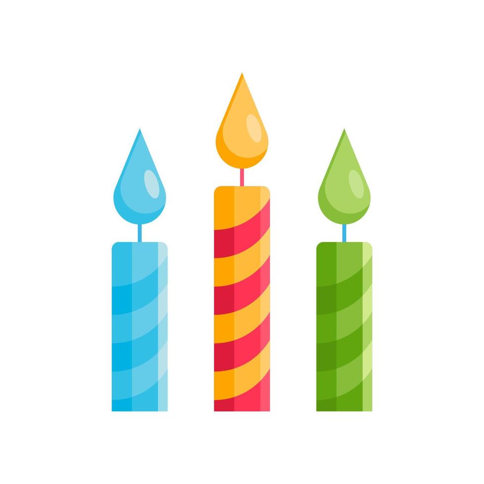 candle icon illustration. Birthday icon element decoration vector