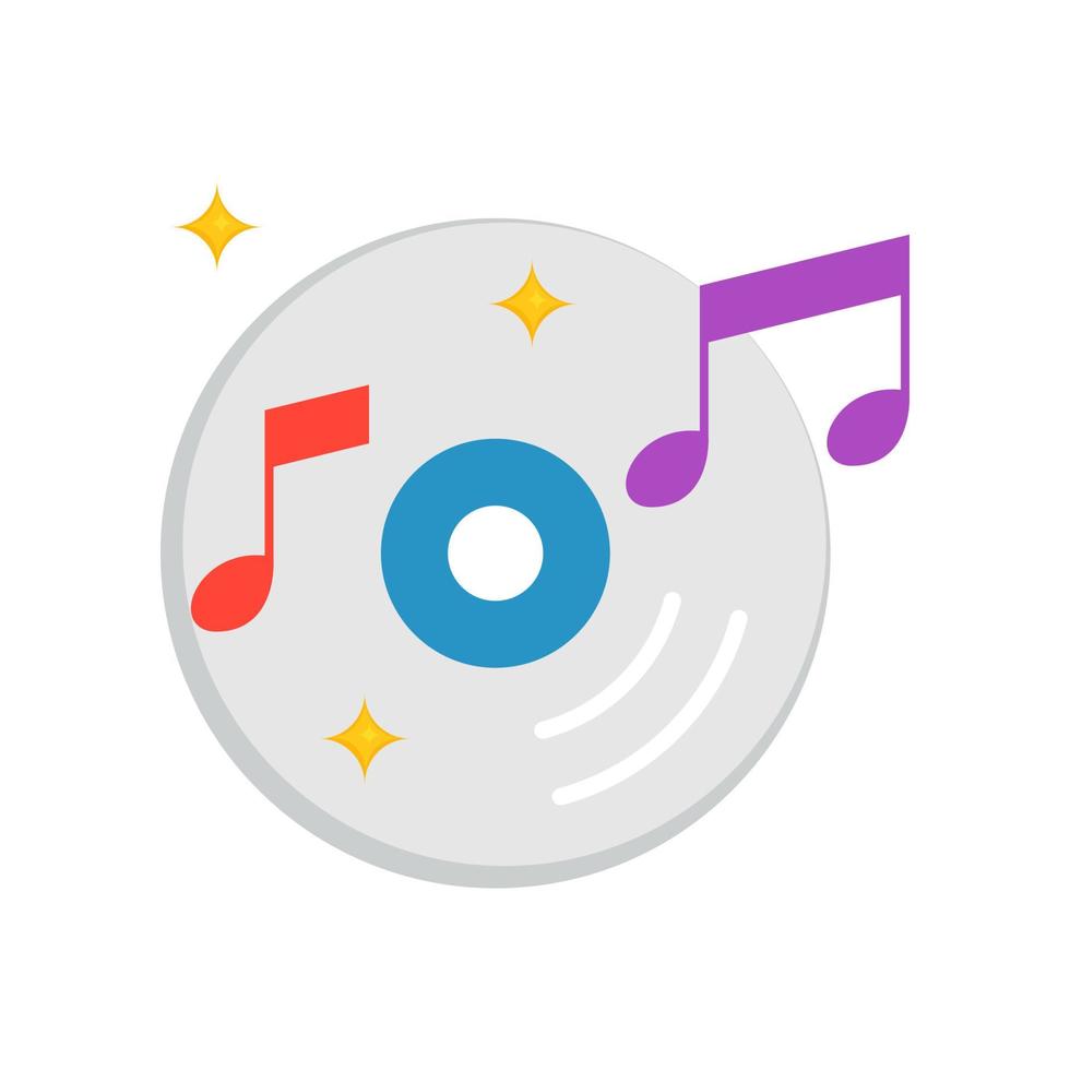 Music disc icon illustration vector for decoration element