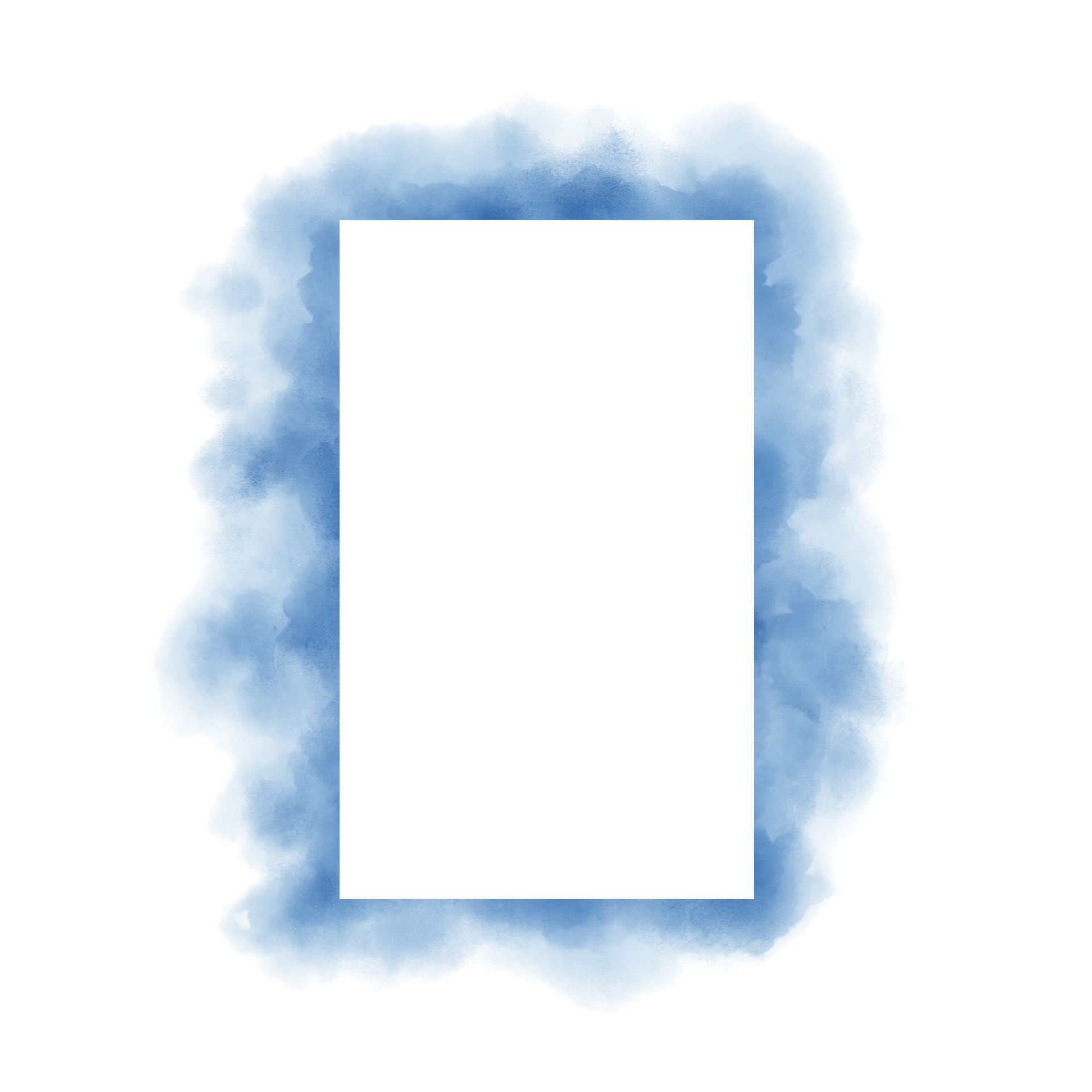 hand painted watercolor rectangle on a white background, Vector soft
