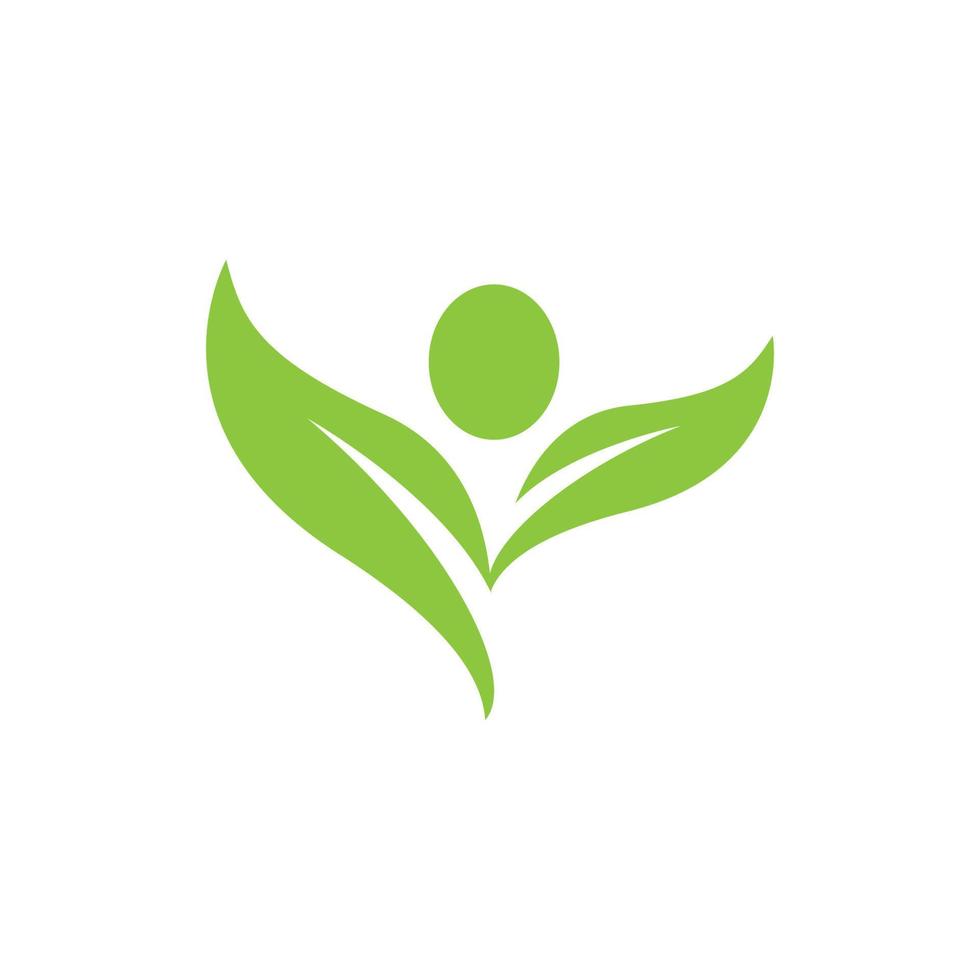 logotipos de la ecología de la hoja del árbol verde vector