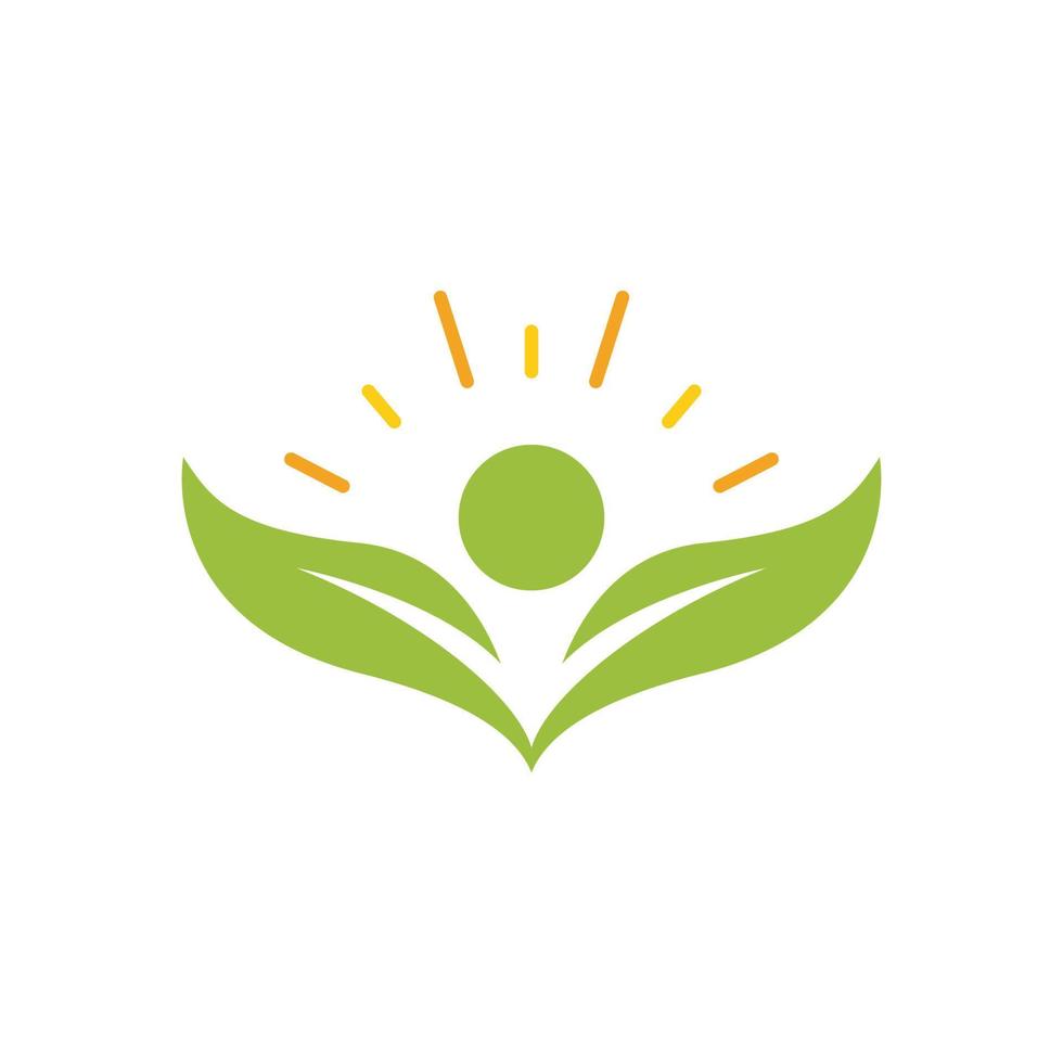 Logos of green Tree leaf ecology vector