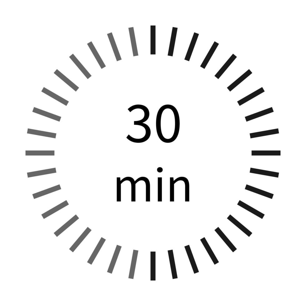 30 minutes digital timer stopwatch icon vector for graphic design, logo, website, social media, mobile app, UI illustration