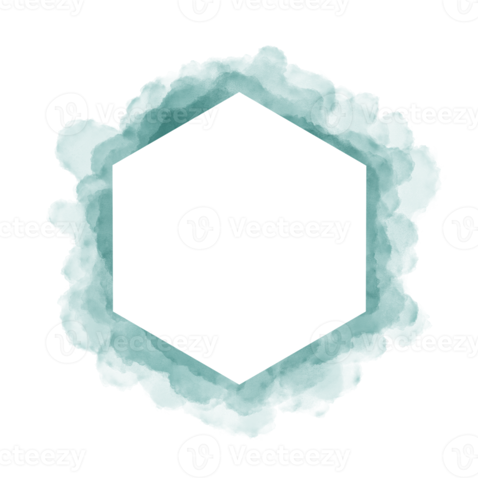 hand painted watercolor hexagon on a white background, Vector soft watercolor splatter background, Watercolor abstract shape isolated on white background, Paint splash png