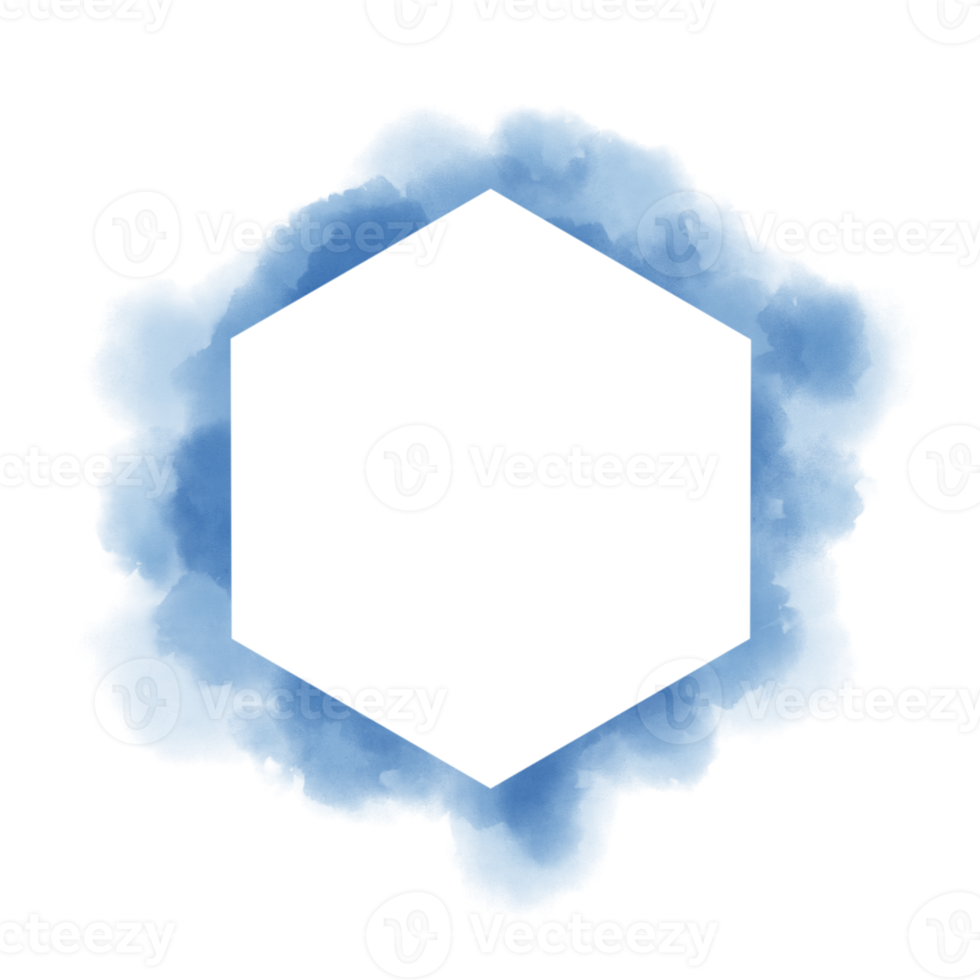 hand painted watercolor hexagon on a white background, Vector soft watercolor splatter background, Watercolor abstract shape isolated on white background, Paint splash png