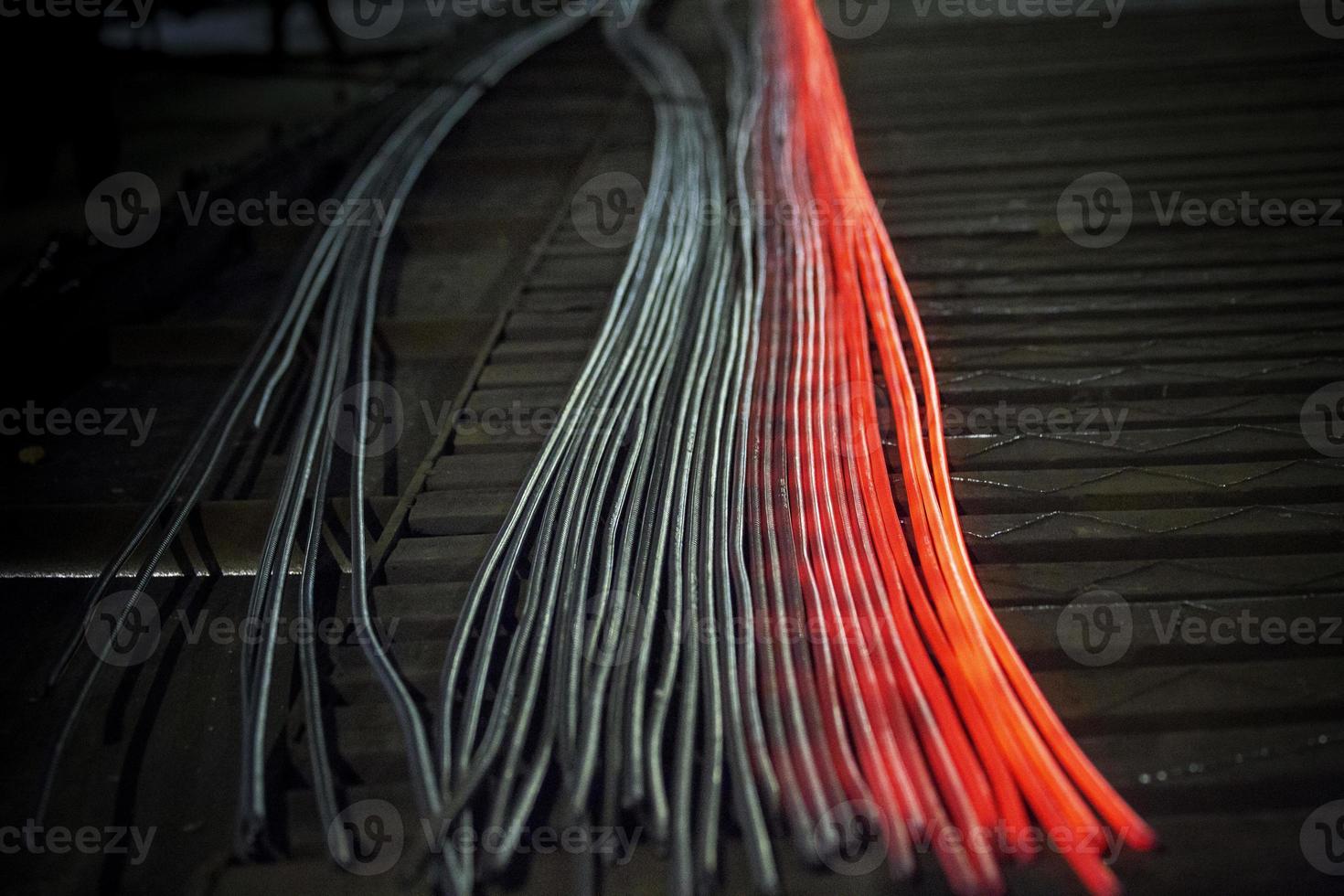 Heated metal pig gets squeezed and drilled at special metal forging unit at Brueck metal forging factory in Demra, Dhaka, Bangladesh. photo