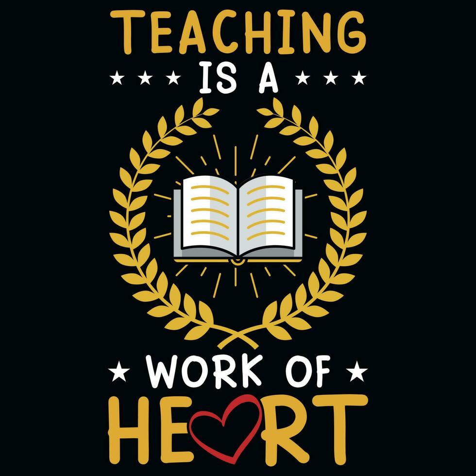 Elementary school teaching tshirt design vector