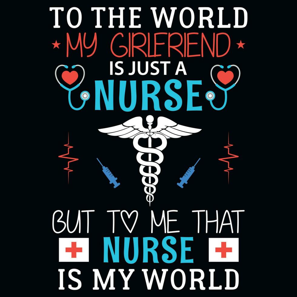 Nursing tshirt design vector