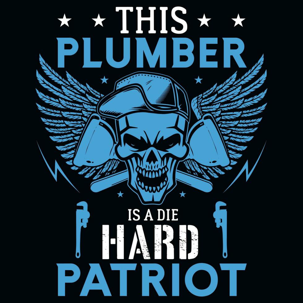 Plumbing graphics tshirt design vector